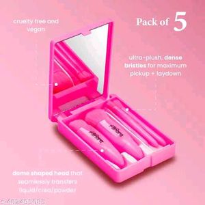 Mackup Brush Applicator Set Of 5 With Mirror 🪞