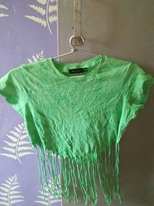 Green Crop Top