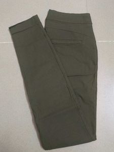 Olive Green Casual Pants
