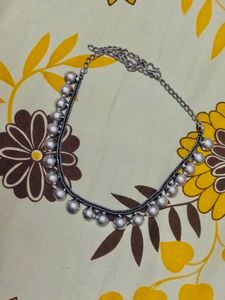 Silver Tone Beaded Necklace