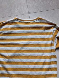 Mustard Stripes Sweatshirt Unisex XL