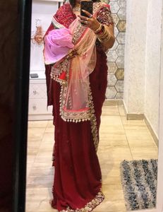 Drape Saree With Heavy Blouse