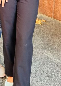 Black Straight-Fit Formal Trousers