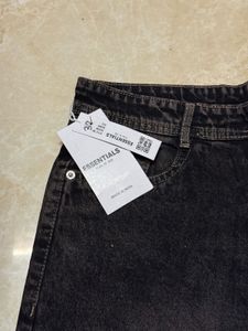 Wide Leg Black Jeans 32