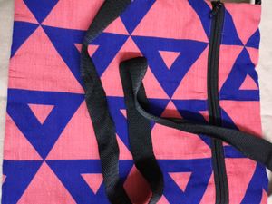 Pink &amp; Blue Geometric Crossbody Bag