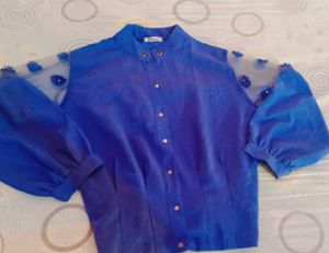 Beautiful Blue Colour 2 In 1 Top