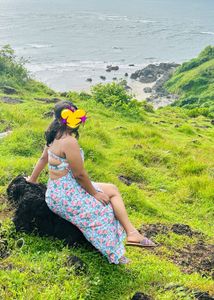 Women Blue &amp; Pink Floral Dress