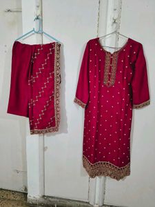 Elegant Maroon Kurta Set