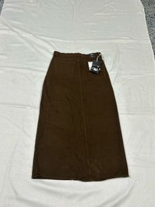 Zara Imported Brown Denim Skirt