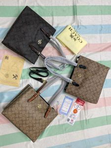 COACH NEW TOTE BAG WD INVOICE BILL N DUST COVER