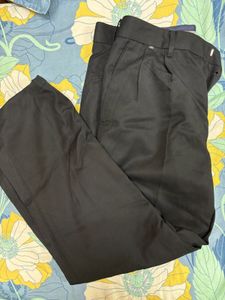 Straight fit navy blue formal pant