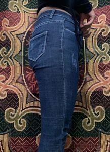 Dark Blue Ribbed Jeans