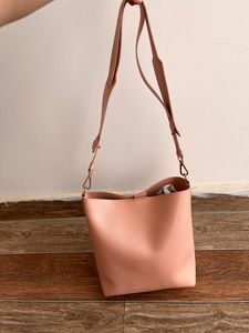 Miniso peach tote Bag