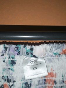 White Floral Crop Top