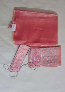 Vibrant Orange Jimmychoo Saree With Hip Belt