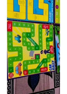 SET OF 6 FUN BOARD GAMES WITH DICE AND TOKENS