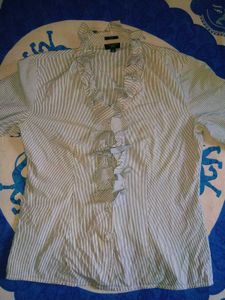 Striped Ruffle shirt