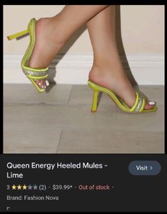 Fashinnova Lime Green Heels