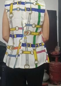 Belt Print Sleeveless Top pick any 1ps