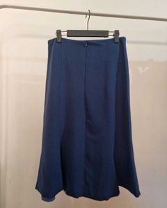 Elegant Blue Midi Skirt