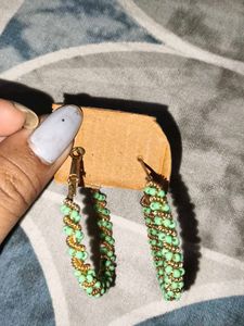 Beaded Hoop Earrings