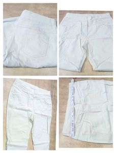 White Denim Jegging Capri