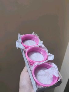 Pink Velvet Bangles