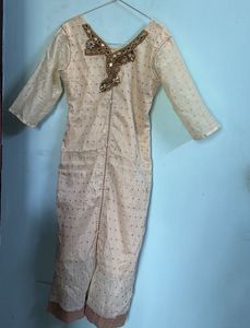 Embellished Cream Kurti
