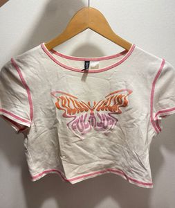H&M Butterfly Crop Top