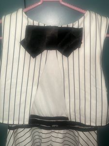 New White Stripe Mini Dress