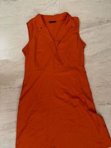 Orange Shirt Dress