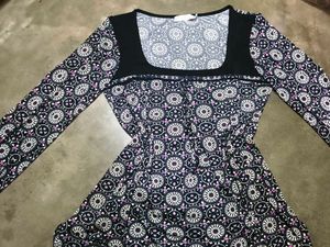 Patterned Long Sleeve Top