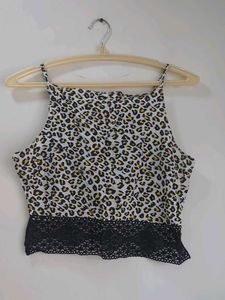 Leopard Print Crop Top