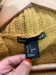 B2G2 🎁OG H&amp;M Mustard Cowl Neck Dress C