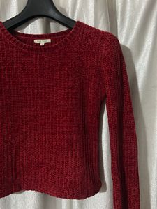Red Cropped Sweater