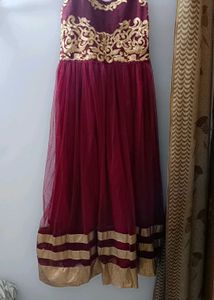 Party Wear Maroon Ethnic Gown