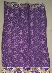 Purple Embroidered Sari