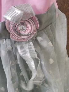 Girls&#39; Pink &amp; Silver Party Dress
