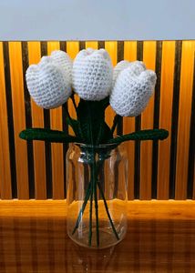 Crochet White Tulip 🌷🤍