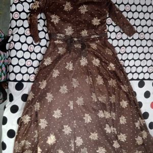Girls&#39; Brown &amp; Gold Dress