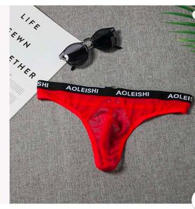 Red Aoleishi Mesh Thong