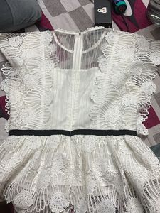 White Lace Mini Dress