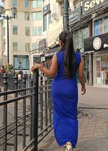 Elegant Blue Maxi Dress (XS)