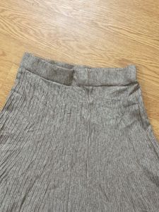 Beige MIDI Woollen Skirt