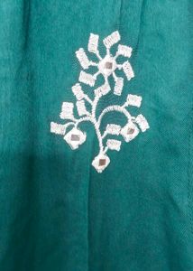 green kurti set with palazzo