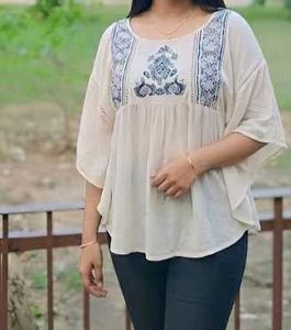 White Flowy Tank Top