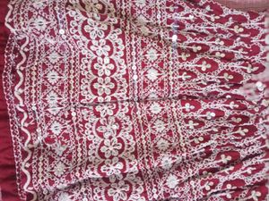 Red &amp; White Printed Dress