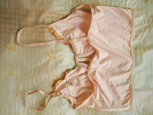 FULLY EMBROIDERED CORSET BRA 34C