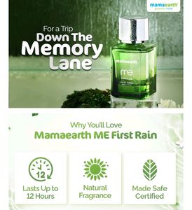Mamaearth Me First Rain Eau De Parfum For A Trip Down Memory Lane(50ml) Newly launched And Full Size Product