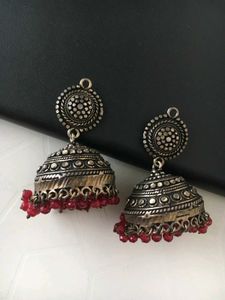92.5 Sterling Silver Jhumka Earrings
